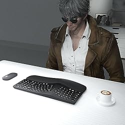 Gimibox Wireless Ergonomic Keyboard,Bluetooth and