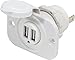 Blue Sea Systems 1016200 12V DC Dual USB Charger Socket, White