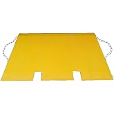 DMC-FPPS 68'' x 86'' Heavy Duty Shipping Container Ramp - 16,000lbs Capacity, 6.5" Height Differential, Forklift Compatible, 10 Gauge Steel - Ideal for Warehouse, Dock &amp; Yard Use