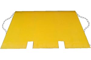 DMC-FPPS 68'' x 86'' Heavy Duty Shipping Container Loading Ramps - 6.5" Height Differential - 16,000lbs Loading Capacity - Forklift Compatible - 10 Gauge Steel Cargo Container Ramp