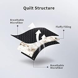 Maple&Stone Quilt Set King Size, Lightweight Black