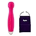 OOPSIX Cordless Electric Personal Womens Mini with 9 Power Vibration, Handheld Rechargeable Body Wand Massager for Back Muscle Relief Rose Purple