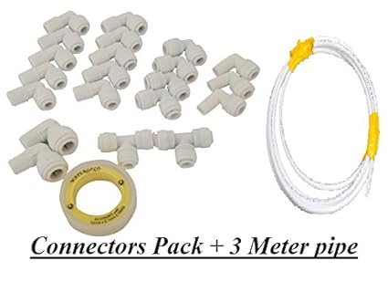 PSI Connector Pack Connectors Pack For RO UV UF Pipes Tubes Water Filters Purifiers(White)