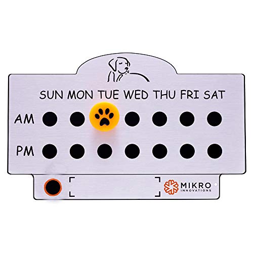 Mikro Innovations Dog Feed Reminder & Tracker Premium Metal Easy to See