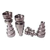 Pipes & Accessories - Universals 6 In 1 Domeless Gr2 Titanium Nail Male Female Connection 10 14 18mm - Pipes Accessories Pipes Accessories Silver Shine Nail Polish
