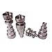 Pipes & Accessories - Universals 6 In 1 Domeless Gr2 Titanium Nail Male Female Connection 10 14 18mm - Pipes Accessories Pipes Accessories Silver Shine Nail Polish
