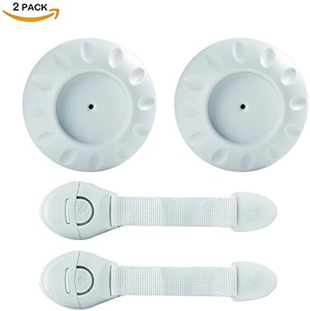 Wall Protectors - 2 Pack Set - for Baby and Pet Pressure Gates plus 2 Baby Locks