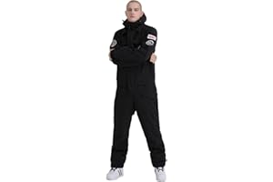 SNOWVERB Women's Men's Couple Slope Star One Piece Snow Suits Waterproof Ski Jumpsuit Winter Outdoor Snowboard Snowsuits
