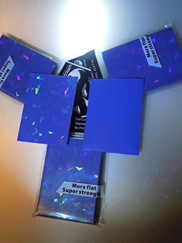 Professional Hologram Card Deck Protector Sleeves Precise Fit for MTG Pokemon and More 145 Blue Sleeves