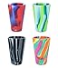 Silipint 4-Pack, Variety Tie Dyed - Silicone Cup Drinkware, BPA-Free, Unbreakable, Microwave Safe, Shatter-Proof - For Any Drink Use, Traveling, Camping, Hiking, Hanging Out, Small or Large Parties