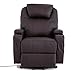 MECOR Power Recliner Position Lift Chair Leather Lounge Chair W/2 Drink Holders Brown