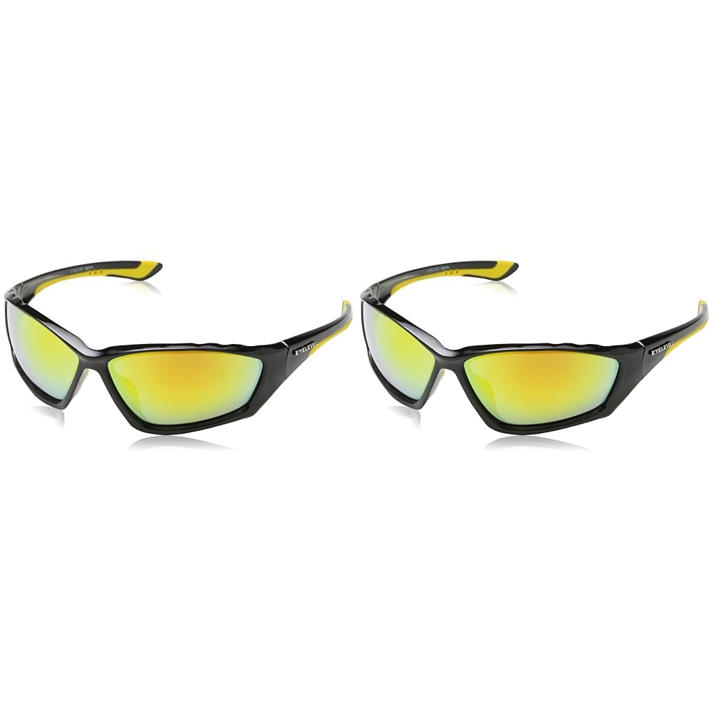 Eyelevel Men's Bullet Sports Sunglasses, Black (Black/Yellow), One size