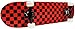 PRO Skateboard Complete Pre-Built CHECKER PATTERN 7.75 in Black/Red