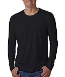 Next Level Premium Fitted Long-Sleeve Crew, Black, Medium