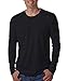 Next Level Premium Fitted Long-Sleeve Crew, Black, Medium