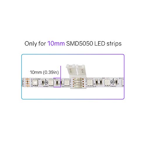 HitLights LED Light Strip Connector, 10mm Multi Color 5050 Strip to Strip, 10 Pack - Thumbnail 2
