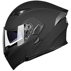 ILM Motorcycle Dual Visor Flip up Modular Full Face