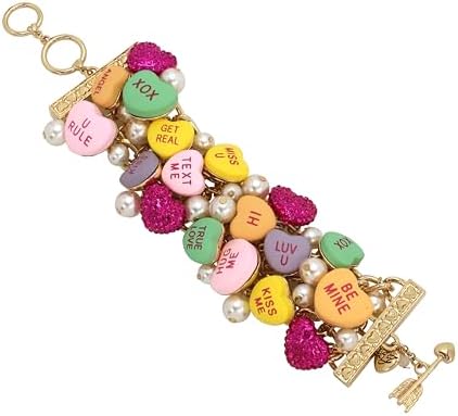 Betsey Johnson Pink and Gold bracelet Accessory Betsey Johnson, Pencil Hinged Bangle, Pink, 6.5 main image 3