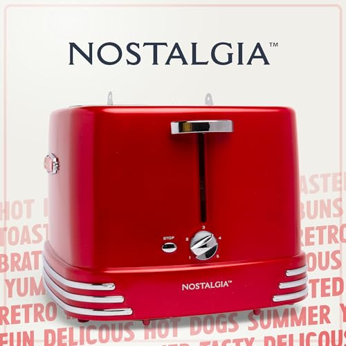 Nostalgia 4 Slot Hot Dog And Bun Toaster With Mini Tongs, Hot Dog Toaster Works With Chicken