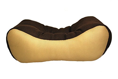 Memory Foam Lumbar Support Cushion - Back Support Pillow with Ergonomic Design for Comfort, Pain Ease, Back Protection and Postural Improvement - Office, Car, Chair (Brown, Large 17”x10”x6”) - Thumbnail 3