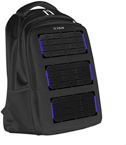 Solar Power Charger Bag for Hiking Travel Bike Camping Solar Panel Bank Recharger Backpack for Iphone 7 SamsungTablet Gopro Ipad (black)