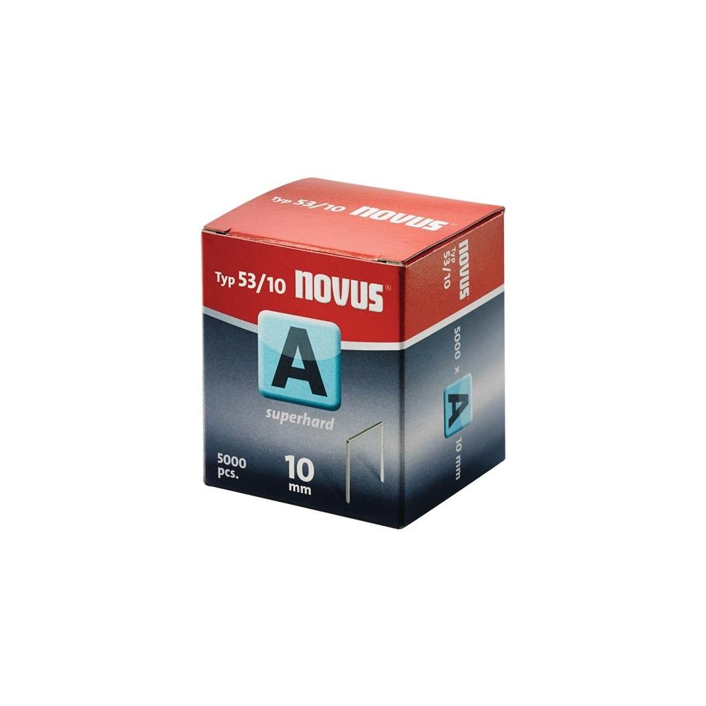 Novus fine wire staples 10 mm superhard, economy pack, 5000 staples type 53/10, fastener made from steel wire