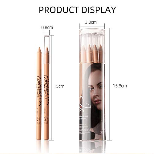 3 PCS Wonder Concealer Pencil, Concealer Stick Set, Waterproof Full Coverage Foundation Concealer for Eye Dark Circles Spot & Imperfections, Scar (B03#)