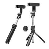 Mocalaca Selfie Stick Tripod Bluetooth, Extendable Phone Tripod Stand Selfie Stick with Wireless Remote Shutter for iPhone 11 Pro/Xs MAX/XR/XS/X, Galaxy Note 10/Note 10 Plus/S9 and More