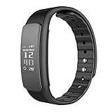 I6 Smart Waterproof Pedometers Bracelet for Walking, Sleep Monitor Calorie Counter Call Reminder Wristbands Activity Fitness Step Trackers with Touch Screen