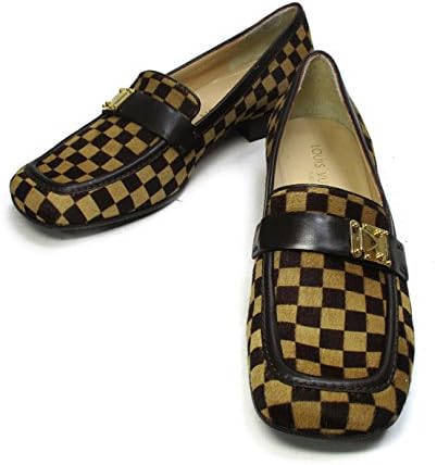 Amazon ルイヴィトン レディース シューズ スクエア ローファー ハラコレザー ダミエソバージュ 表記サイズ 36 中古 ローファー スリッポン