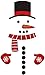 Christmas Snowman Stickers Set of 16, Cute Funny Fridge Stickers Refrigerator Stickers Holiday Christmas Decorations for Fridge, Garage, Office Cabinets, Door, Windows (Big Snowman 1Pack)