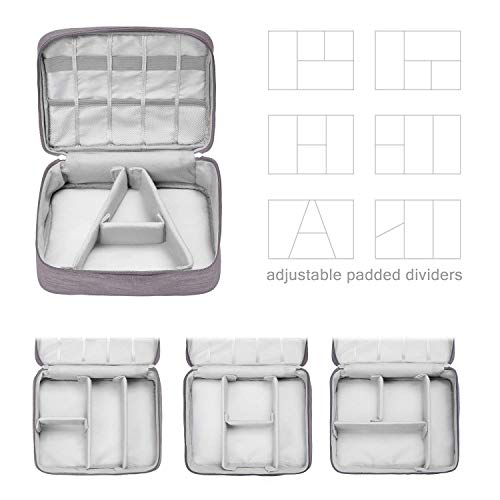 VOCUS Electronic Organizer Universal Travel Cable Cord Storage Bag Waterproof Gadget Gear Accessories Cases for Charging Cord, Power Bank, Cables, Earphone, Ipad Mini, Calculator