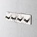 Bosszi Self Adhesive Hooks Robe Towel Wall Hooks Shower Hooks SUS 304 Stainless Steel Brushed Finish Anti-Skid Heavy Duty Hooks Wall Hanger Used in Bathroom Bedroom Kitchen Home Office(4 Hooks)