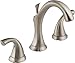 Delta Faucet Addison Widespread Bathroom Faucet Brushed Nickel, Bathroom Faucet 3 Hole, Bathroom Sink Faucet, Metal Drain Assembly, Stainless 3592LF-SS