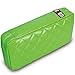 BUBM CD Case 32 Capacity CD/DVD Carrying Case DVD Storage Organizer Case VCD Wallets (Green-L)