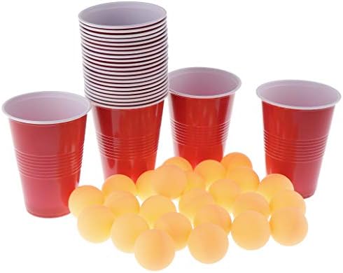 Sharplace パーティーゲーム カップ ボール お見舞い ゲーム ビールポンセット ピンポンボール プラスチック 約24個入り
