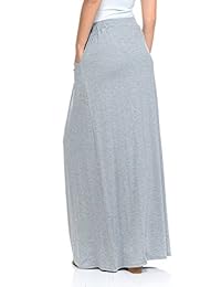 Pastel de Vivienne Maxi falda con cintura elástica y bolsillos para dama