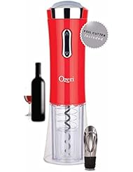 Ozeri Nouveaux II Electric Wine Opener with Foil Cutter, Wine Pourer and Stopper
