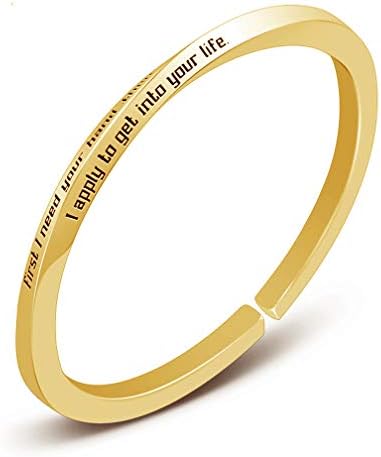 Sterling Silver Cuff Bangle Bracelet Personalized Inspirational Message Engraved Custom Jewelry Girl Gift