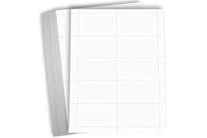 Hamilco Blank Business Cards Card Stock Paper – White Mini Note Index Perforated Cardstock for Printer – Heavy Weight 80 lb 3 1/2 x 2" – 100 Sheets 1000 Cards
