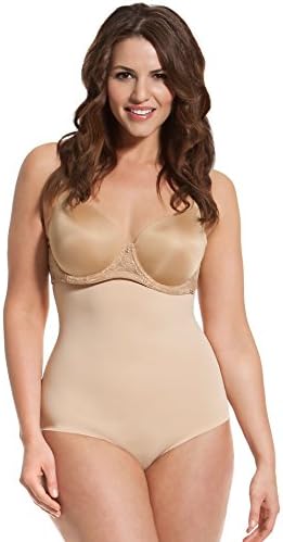 Montelle Women's Plus Size Strapless Shapewear Firm Tummy Control Slimming Girdle High Waist Panty Body Shaper Brief