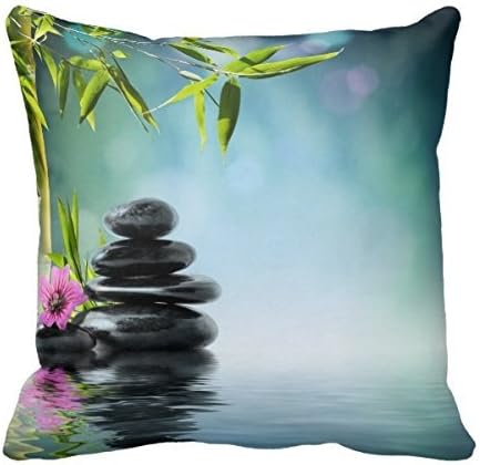 Zen Bliss Meditation Peace Yoga Chakra Namaste Throw Pillow Case Personalized 18x18 Inch Square Cotton Decorative Throw Pillow Case Decor Cushion Covers