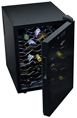 Koolatron-WC20-Thermoelectric-Wine-Cooler-20-Bottle-Capacity-with-Digital-Temperature-Controls-Vibration-free-and-Quiet-Cooling-Power-5-Removable-Shelves-Black
