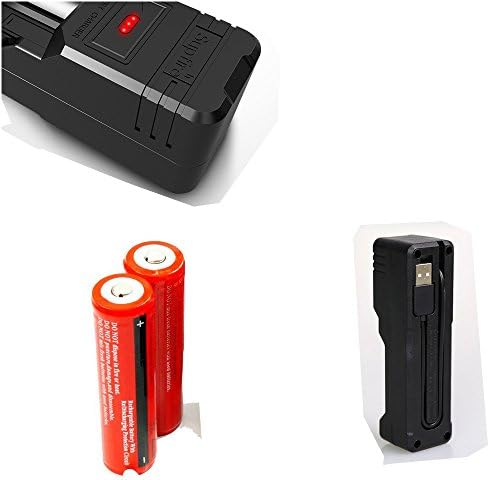 2X Constefire Rechargeable 18650 battery ,3.6-3.7V 3000mAh 18650 Li-ion battery ;18650 Lithium Battery with special PCB for protecting overcharging and overload ,expert work for flashlights,headlamp,etc.1pcs 18650 battery charger including.. No match Electronic cigarettes.