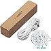 Maxdot 25 ft Power Extension Cable Compatible with Blink Cam, Wyze Cam, YI Dome Home Cam, Nest Cam Indoor, Zmodo Cam, Furbo Dog Home Security Camera, Cable Clips Included (1 Pack)