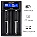 Smart Rechargeable Battery Charger - AA AAA Rechargeable Battery Charger 18650 Charger for Ni-MH Ni-Cd AA AAA Li-ion IMR 10440 14500 16340 18650 RCR123 26650 Chargers with LCD Display and USB Port