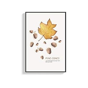 Framed Canvas Wall Art for Living Room, Bedroom Nordic Style Plant Canvas Prints for Home Decoration Ready to Hang - 16x24 inches