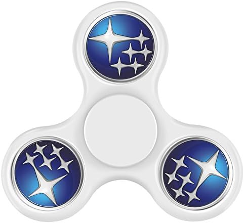 ELA DIA Tri-Hands Fidget Spinner Toy, Perfect for ADHD EDC ADD, Controlling Force, Fashion Design and Images(Subaru Logo - White)