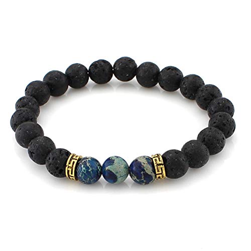 Aarring Beautiful Style Stone Beads Bracelet Men Strand Bracelets for Women Handmade Charm Cuff Wristband Adjustable Bileklik