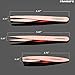 FAMILIFE 3-Piece Best 100% Stainless Steel Tweezers Set with Gift Box Travel Leather Case L08
